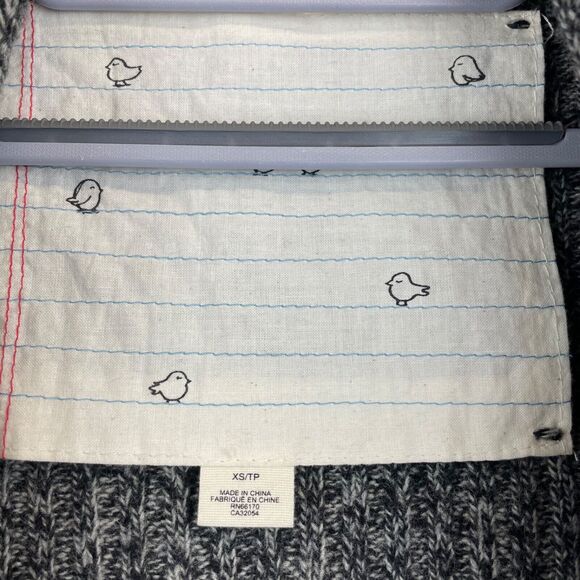 Canary by Anthropologie Marled Gray Cable Chunky Ribbed Open Front Cardigan XS - Picture 2 of 10